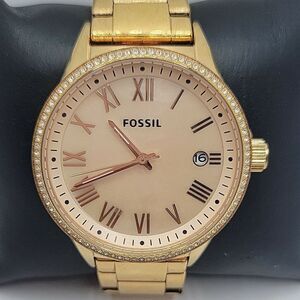 Fossil Blythe BQ3210 Women's Stainless Steel Analog Rose Gold Dial Watch BC409